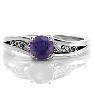 Amethyst-Desiree Unique Engagement Rings 