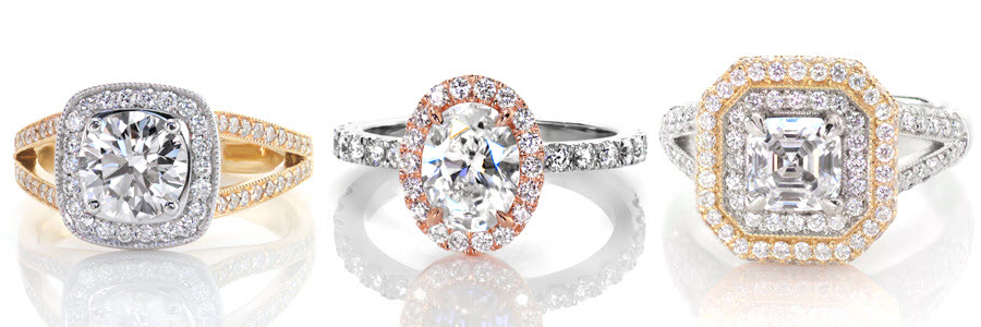 Halos Unique Engagement Rings 