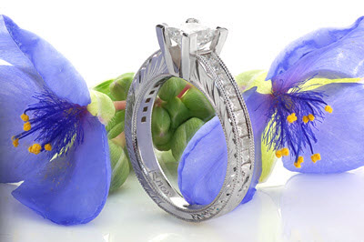 Diamond Wedding Rings at Knox Jewelers with Hand Engraving and Filigree.
