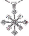 January Snowflake - Diamond Pendants