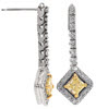 Fancy Yellow Radiant Dangle Earrings .60 ct tw - Color Earrings