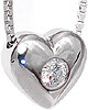 Bezel Heart .13 ct. - Diamond Pendants