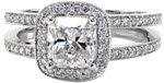 Cushion Cielo - Halo Engagement Rings - Cielo, Split Shank, Halo, Cushion Cut