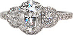 Moon Dance - Fancy Shape Engagement Rings - Half Moon Diamonds, Oval Diamond