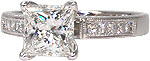 Princess Filigree - Fancy Shape Engagement Rings - Filigree, Princess Cut, Princess Channel