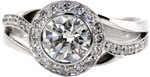Motion Halo - Contemporary Engagement Rings