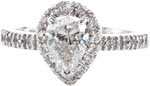 Pear Classic Halo - Halo Engagement Rings - Classic Halo, Pear, Halo