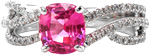 Adriana Sophia - Sapphire Engagement Rings - Adriana Sophia, Pink Sapphire