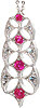 Midnight Stars Ruby Pendant - Color Pendants