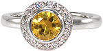 Design 1295 - Custom Design Rings - Round Halo, Yellow Sapphire, Halo