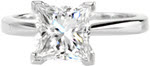 Princess Classic Solitaire - Classic Engagement Rings - Princess Cut, Solitaire
