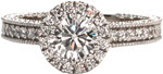 Design 1385 - Custom Design Rings - Antique Round, Halo