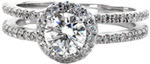 Cielo Petite - New Engagement Rings - Cielo, Halo, Round, Split Shank