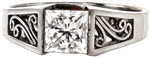 Design 1557 - aaFiligree Engagement Rings - Princess, Swank, Filigree
