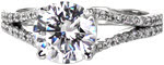 Bianca - Round Engagement Rings - Split Shank