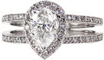 Pear Cielo - Halo Engagement Rings - Cielo, Halo, Split Shank, Pave, Pear