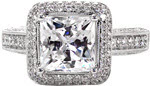 Princess Firenze - New Engagement Rings - Firenze, Passion, Micro Pave, Halo, Princess Cut