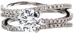 Fuego - Round Engagement Rings