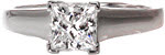 Design 1657 - Solitaire Engagement Rings - Princess Cut, Solitaire
