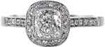 Cushion Enchantment - Halo Engagement Rings - Enchantment, Cushion Cut, Halo, Bezel