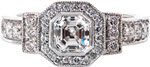 Asscher Art Deco - New Engagement Rings - Asscher, Art Deco, Bezel