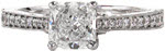 Design 1733 - Hand Engraved Engagement Rings - Hand Engraved, Filigree, Radiant, Surprise, Vera