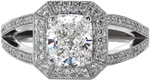 Design 1737 - Custom Design Rings - Radiant, Halo, Split Shank, Filigree