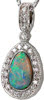 Opal and Diamond Pendant - Color Pendants - 1744