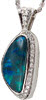 Opal and Diamond Pendant - Color Pendants - 1745