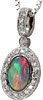 Opal and Diamond Pendant - Unique Gifts - 1747
