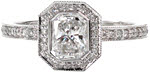 Radiant Bezel Elegante - Halo Engagement Rings - Elegante, Halo, Bezel, Radiant