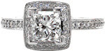 Maui - Micro Pavé Engagement Rings - Halo, Pave