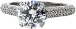 Saint Tropez - Round Engagement Rings - Micro Pave, Pave