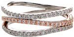 Pink Fuego - Diamond Wedding Bands - Fuego, Rose Gold, Two Tone