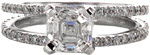 Design 1811 - Custom Design Rings - Split Shank, Asscher