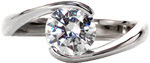 Ripple  - Solitaires Engagement Rings - Half Bezel, Motion