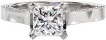 Princess Arietta - Micro Pavé Engagement Rings - Saint Tropez, Micro Pave, Princess Cut