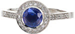 Filigree Enchantment - Filigree Engagement Rings - Enchantment, Filigree, Sapphire, Halo, Bezel