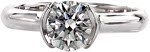 Calla - Solitaires Engagement Rings - Half Bezel