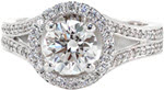 Design 1988 - Micro Pavé Engagement Rings - Halo, Split Shank, Pave, 