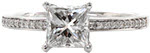Princess Milano - Contemporary Engagement Rings - Milano, Princess Cut