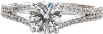Cianti - Round Engagement Rings - Split Shank, 4 Prong, 