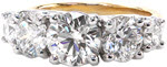 Design 2077 - Custom Design Rings - Five Stone Trellis, Two Tone