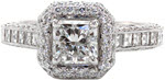 Radiant Passion - Antique Engagement Rings - Pave, Radiant, Halo, Micro Pave