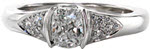 Design 2080 - Custom Design Rings - Seville, Cushion Cut, Half Bezel, Filigree