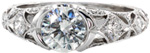 Stella - Micro Pavé Engagement Rings - Stella, Half Bezel