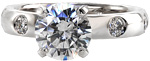 Aries - Contemporary Engagement Rings - Eternity, Flush Set