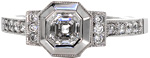 Design 2170 - Custom Design Rings - Art Deco, Asscher Cut