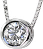 1/2 ct. Diamond Bezel Pendant - Diamond Pendants