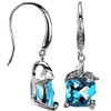 Topaz Diamond Earrings - Color Earrings